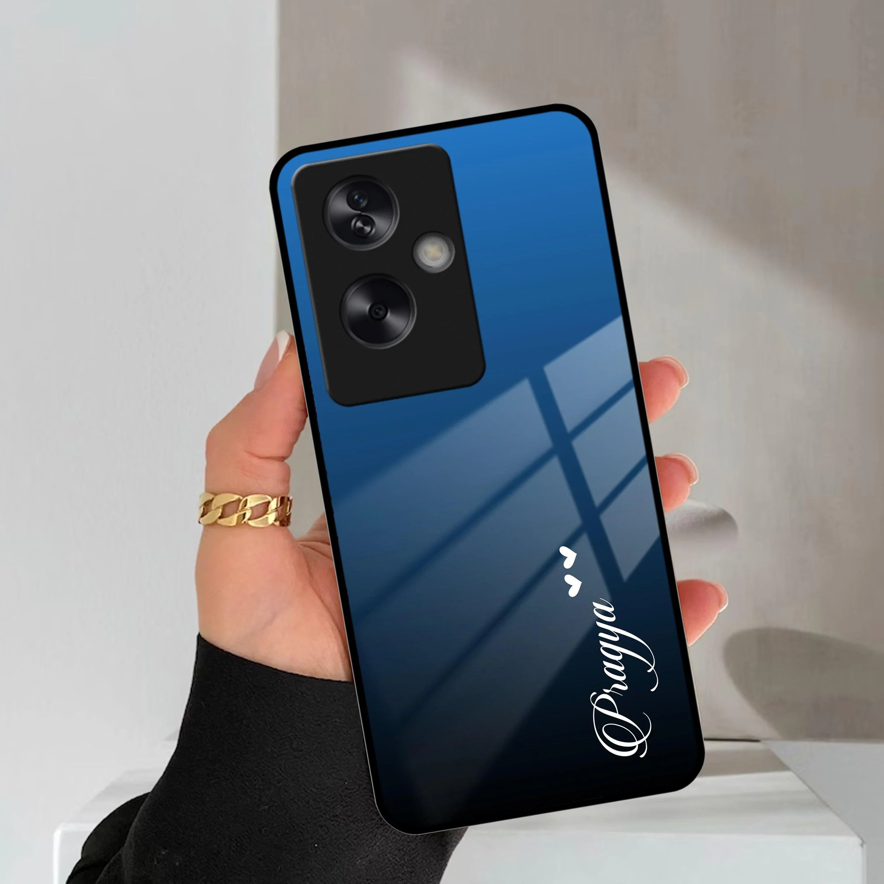 Blue Gradient Glass Case Cover For Oppo - ShopOnCliQ