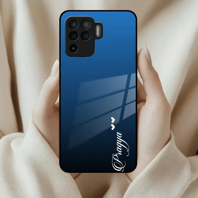 Blue Gradient Glass Case Cover For Oppo - ShopOnCliQ