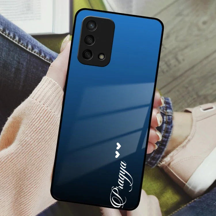 Blue Gradient Glass Case Cover For Oppo - ShopOnCliQ