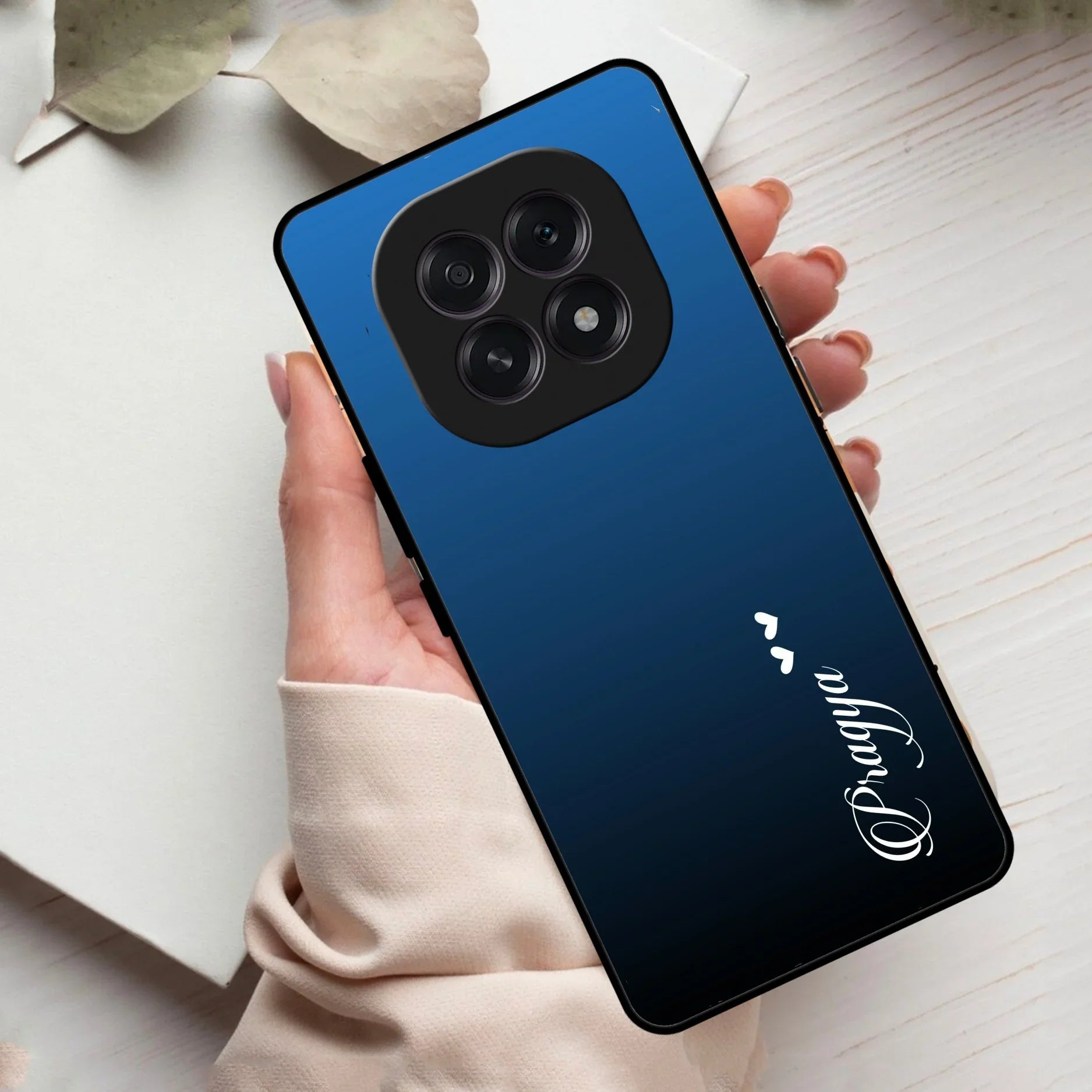 Blue Gradient Glass Case Cover For Oppo - ShopOnCliQ