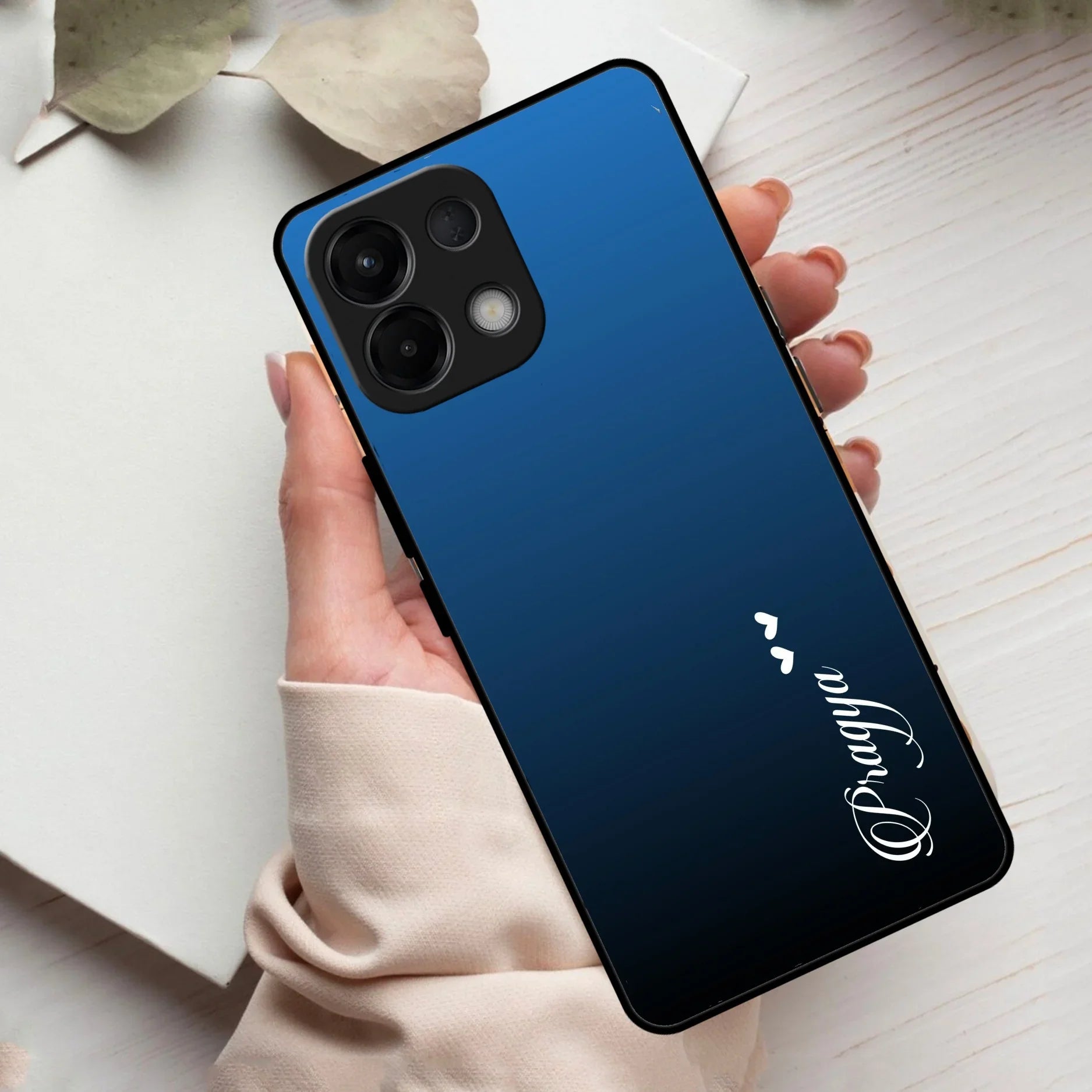 Blue Gradient Glass Case Cover For Oppo - ShopOnCliQ