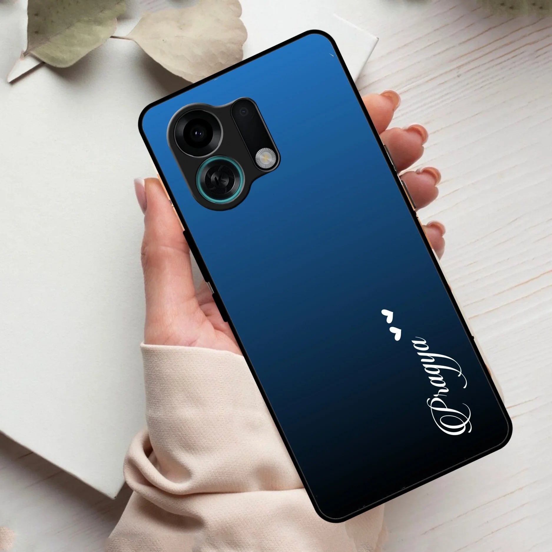 Blue Gradient Glass Case Cover For Oppo - ShopOnCliQ