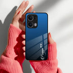 Blue Gradient Glass Case Cover For Oppo - ShopOnCliQ