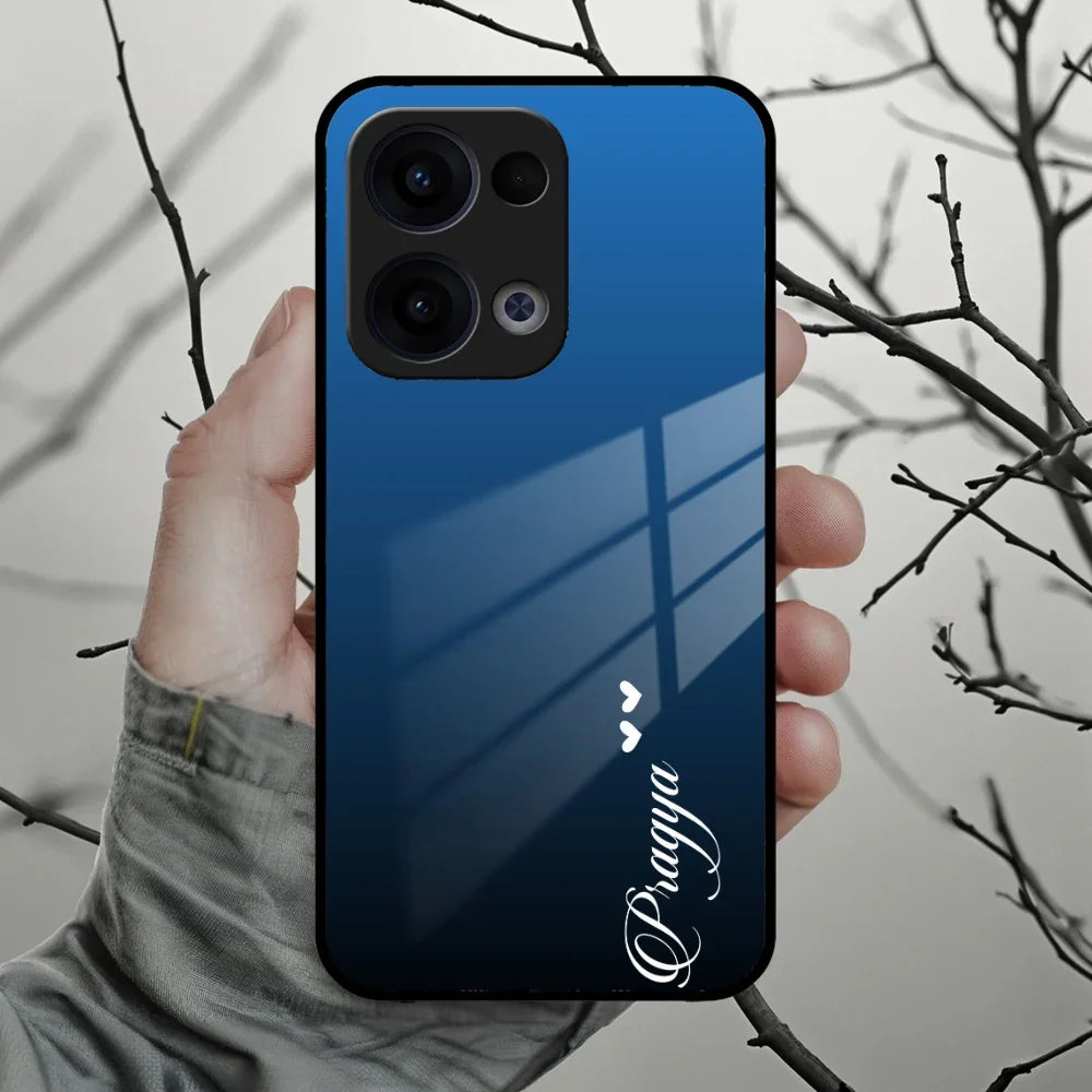 Blue Gradient Glass Case Cover For Oppo - ShopOnCliQ