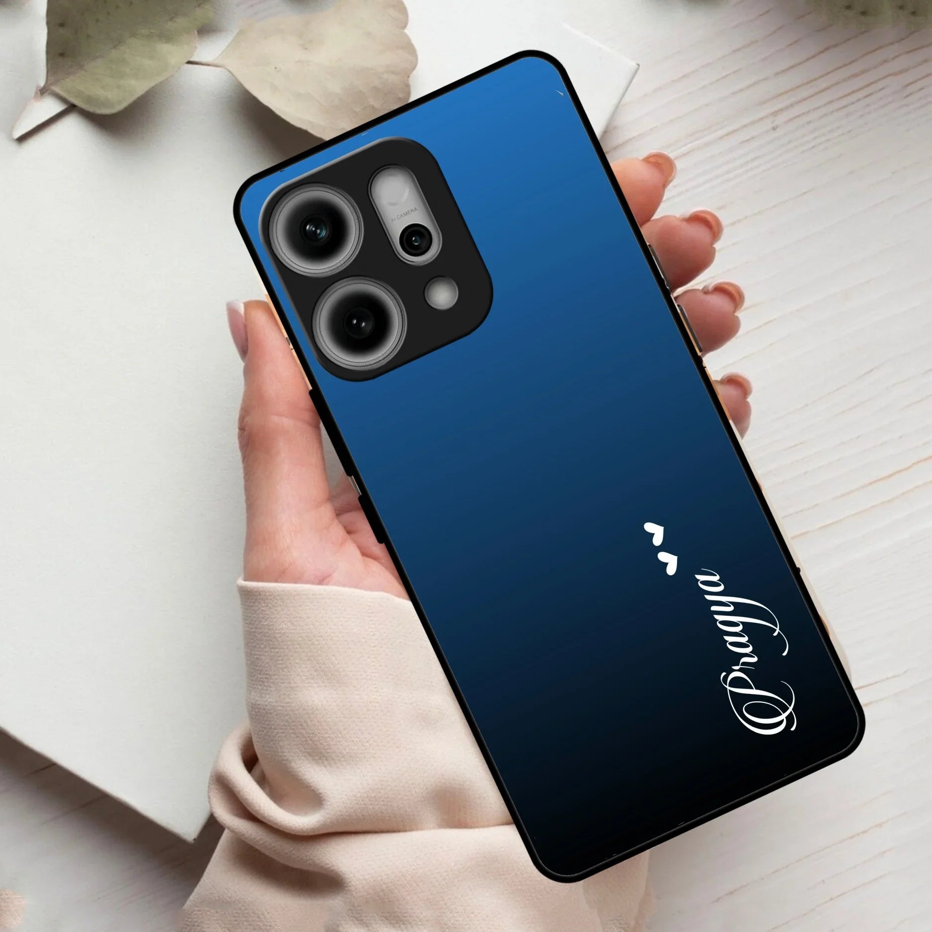 Blue Gradient Glass Case Cover For Oppo - ShopOnCliQ