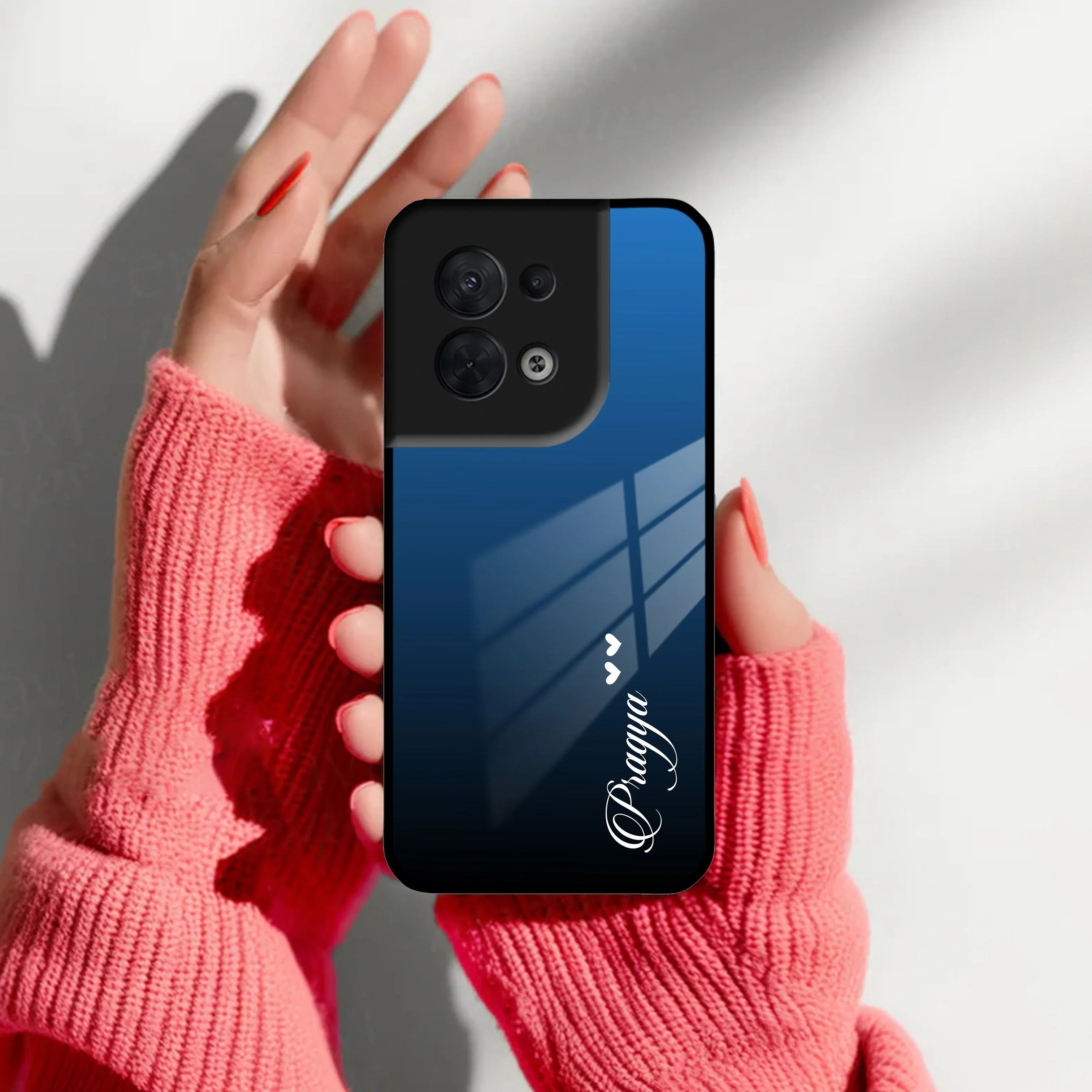 Blue Gradient Glass Case Cover For Oppo - ShopOnCliQ