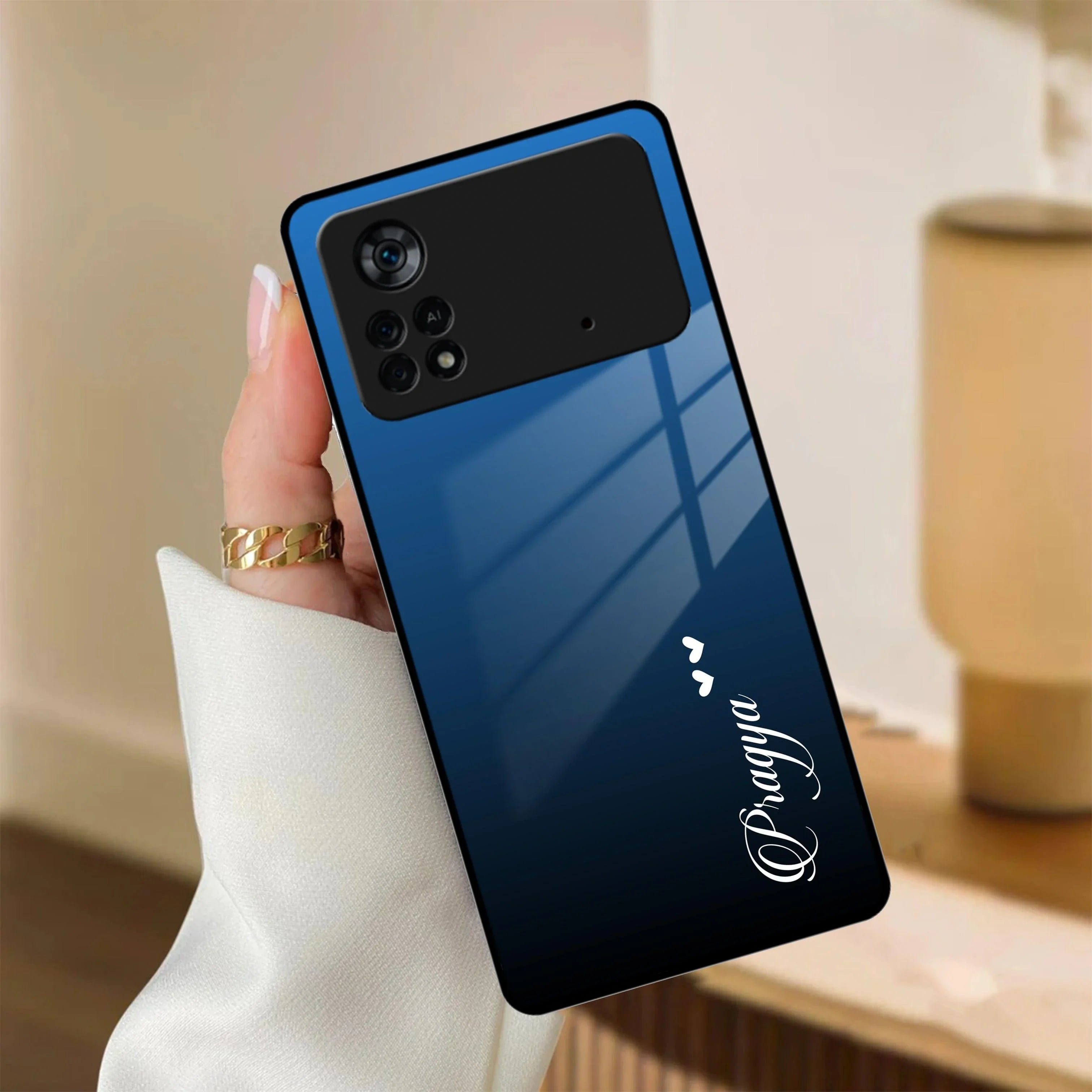 Blue Gradient Glass Case Cover For Poco - ShopOnCliQ