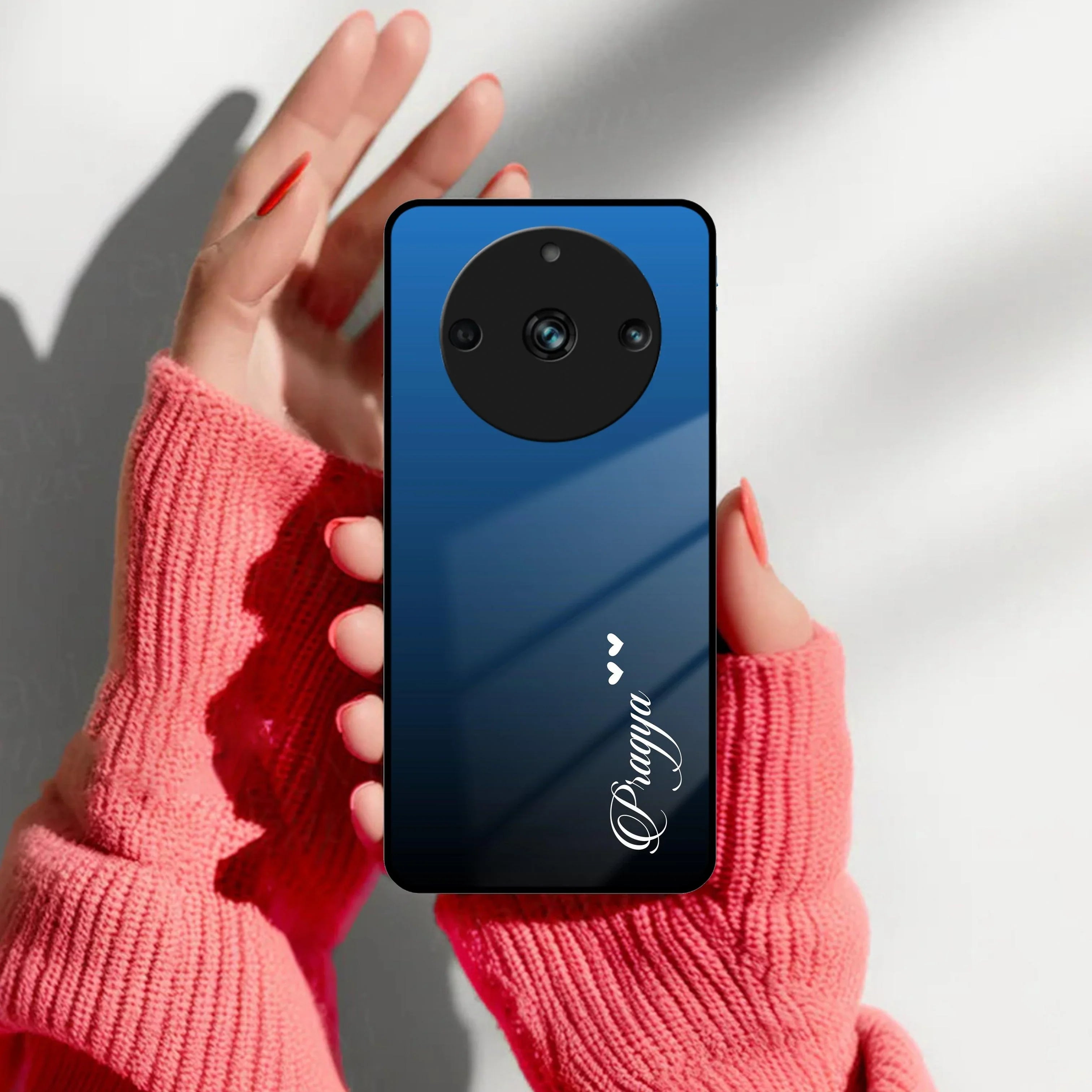 Blue Gradient Glass Case Cover For Realme/Narzo - ShopOnCliQ