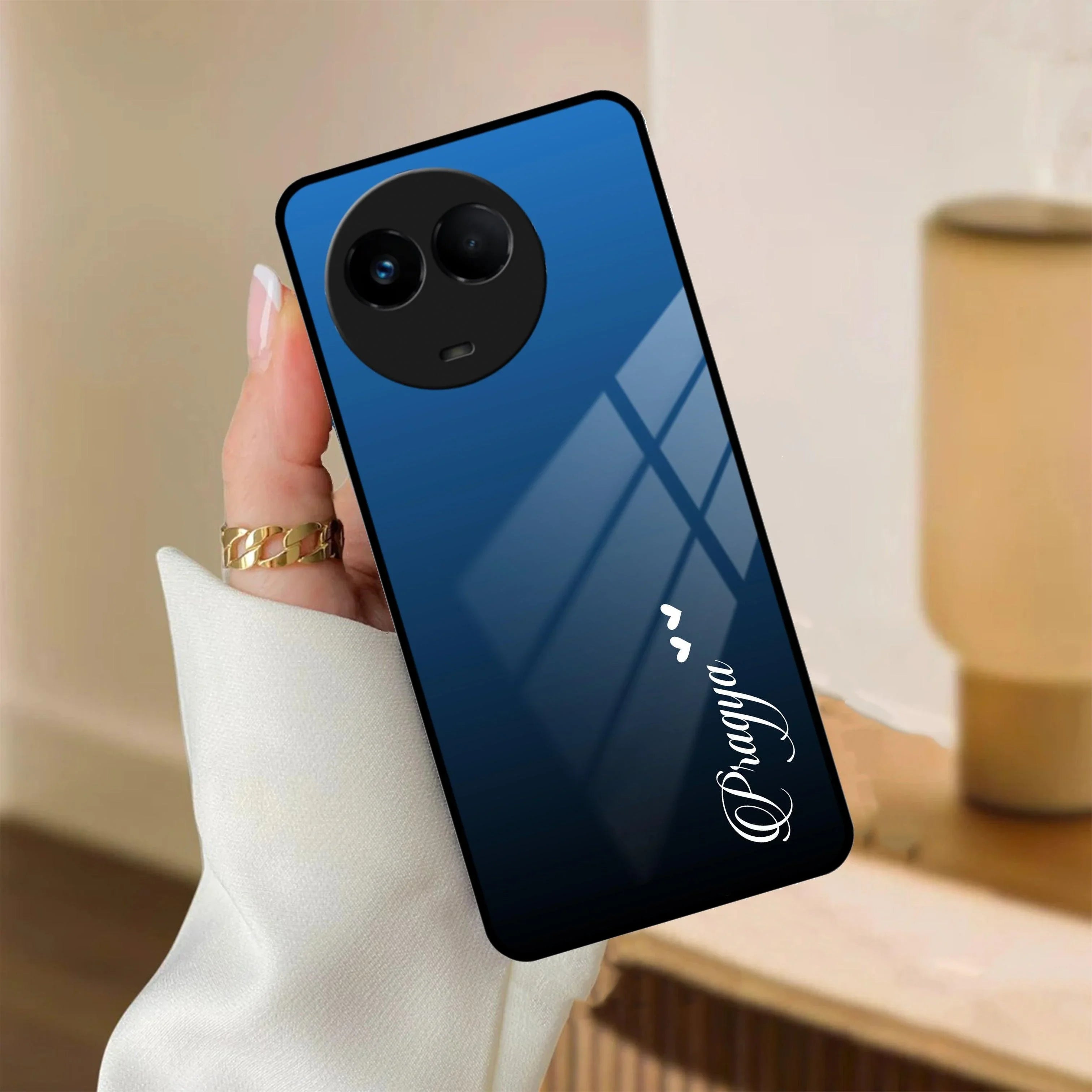 Blue Gradient Glass Case Cover For Realme/Narzo - ShopOnCliQ