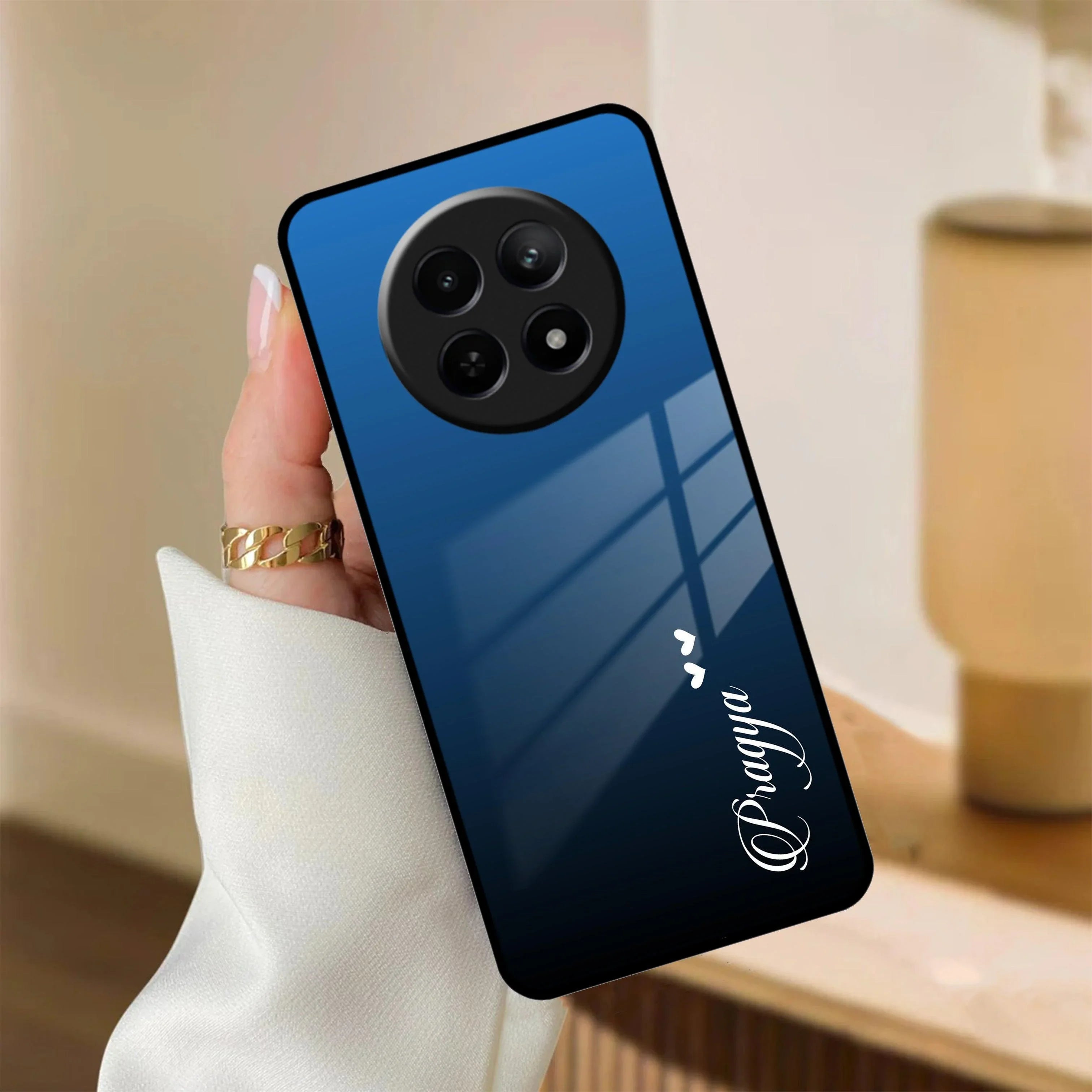 Blue Gradient Glass Case Cover For Realme/Narzo - ShopOnCliQ