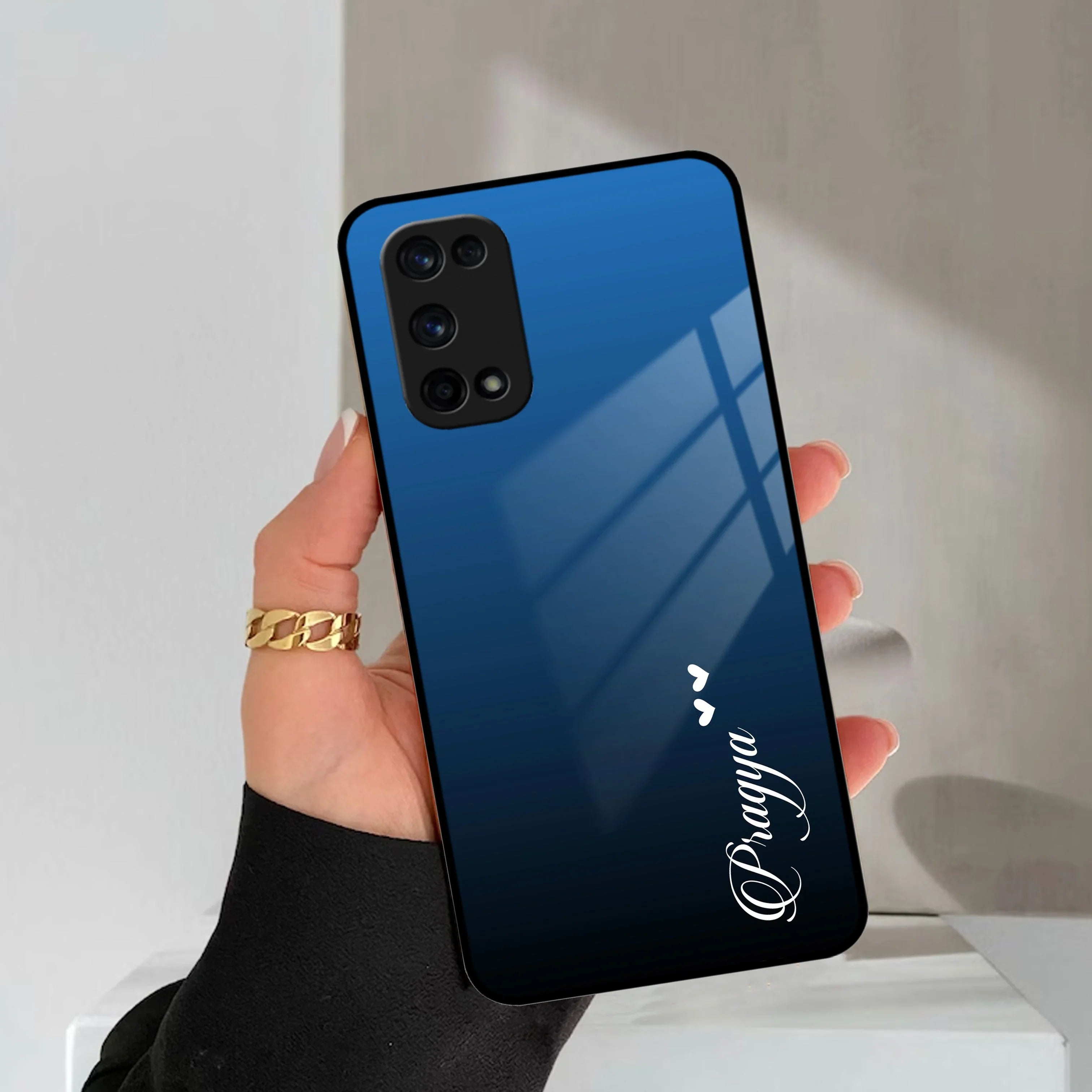 Blue Gradient Glass Case Cover For Realme/Narzo - ShopOnCliQ