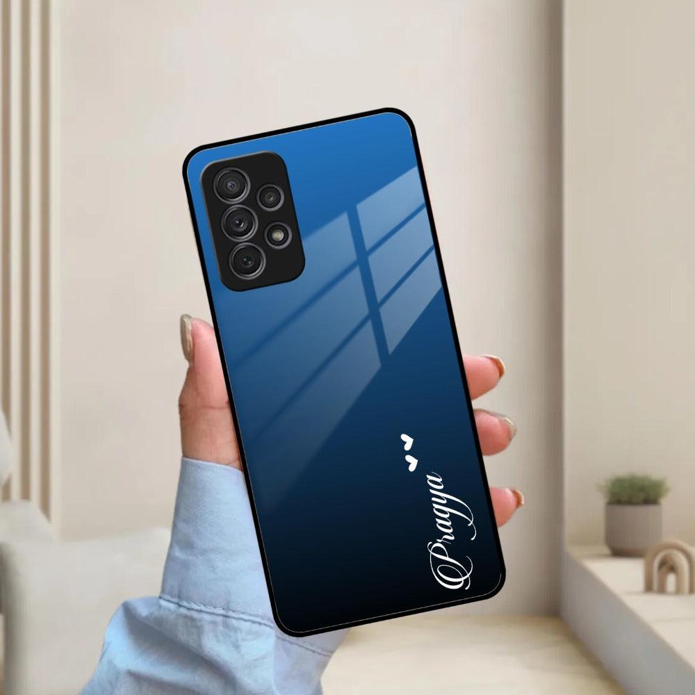 Blue Gradient Glass Case Cover For Samsung