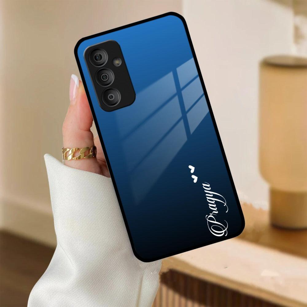 Blue Gradient Glass Case Cover For Samsung