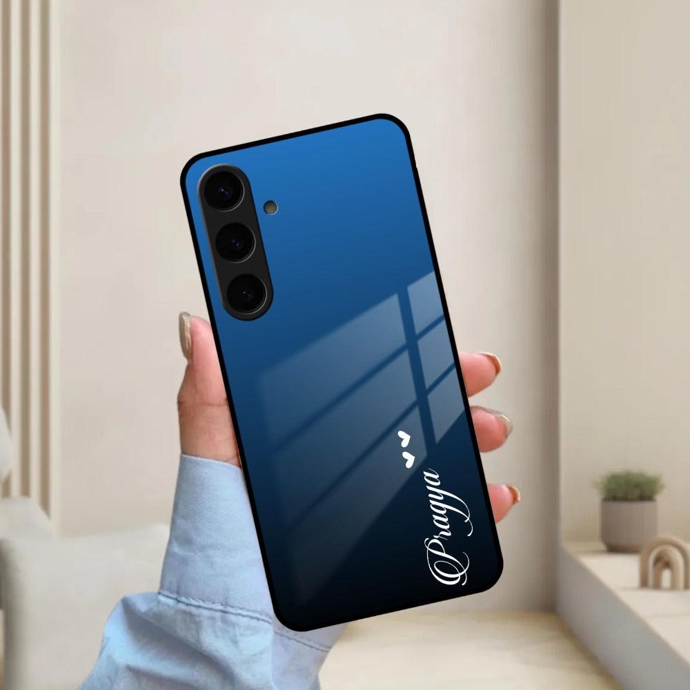 Blue Gradient Glass Case Cover For Samsung