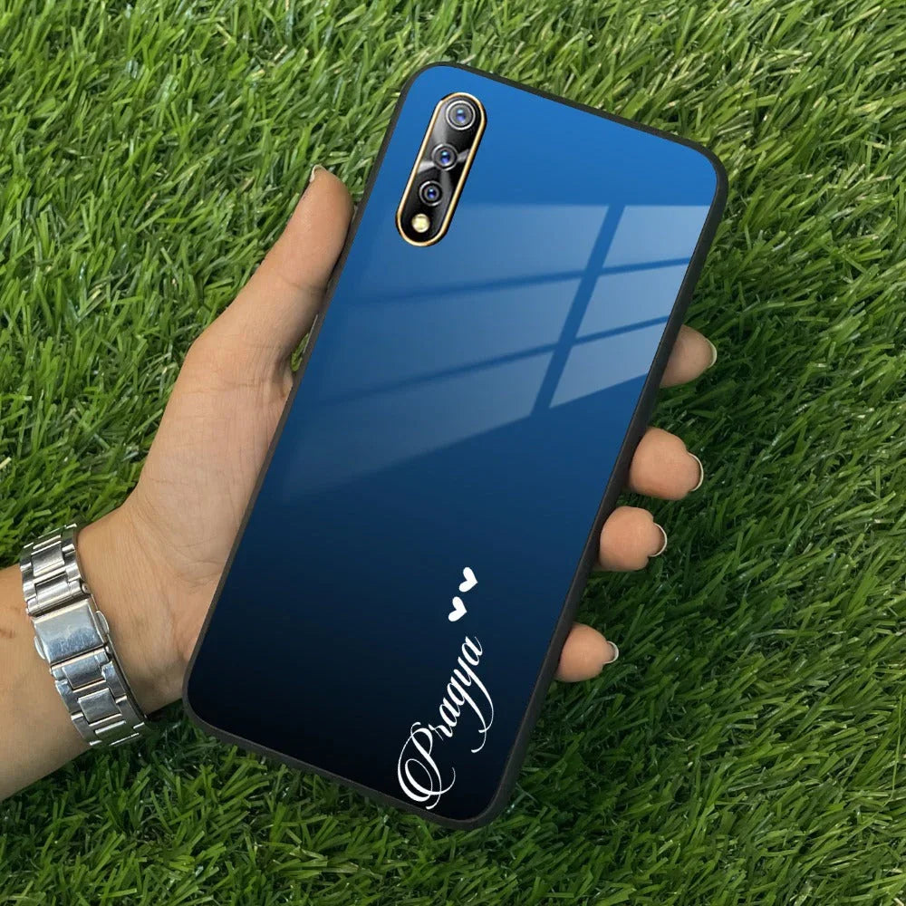 Blue Gradient Glass Case Cover For Vivo - ShopOnCliQ