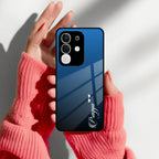 Blue Gradient Glass Case Cover For Vivo - ShopOnCliQ