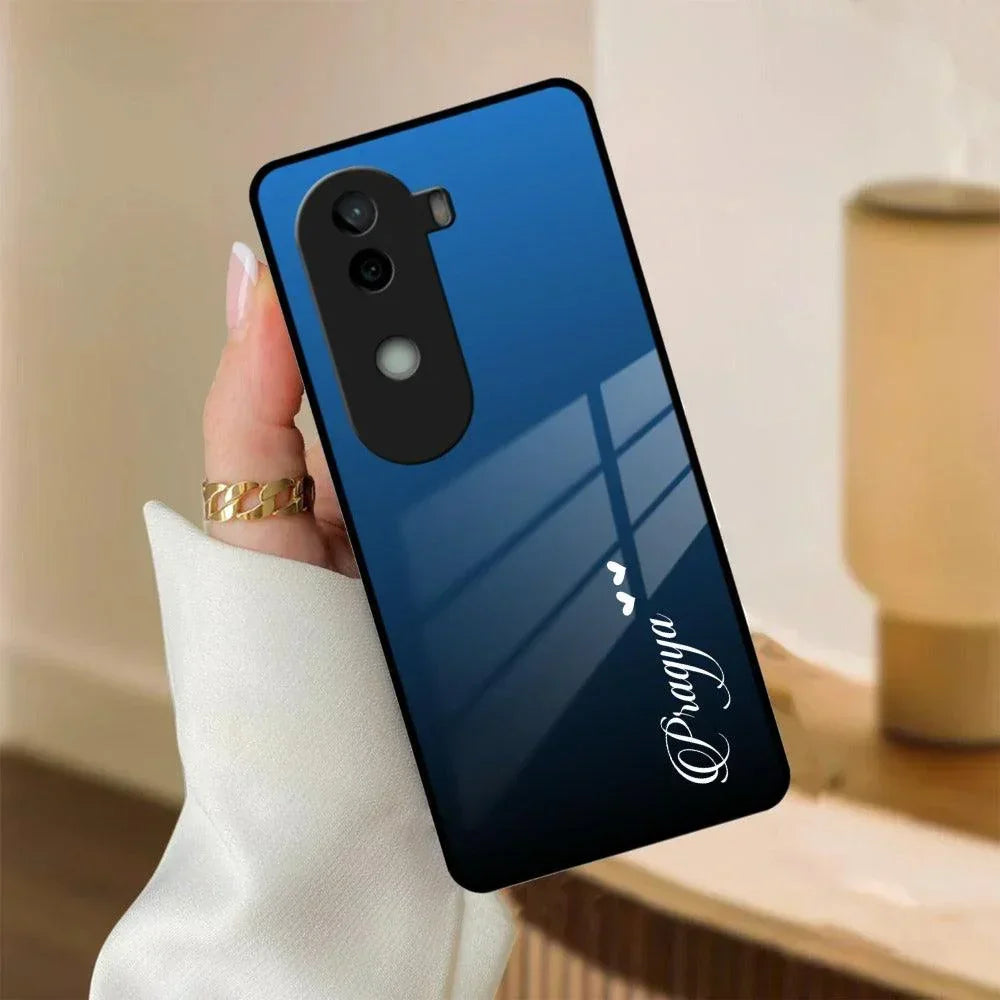Blue Gradient Glass Case Cover For Vivo - ShopOnCliQ