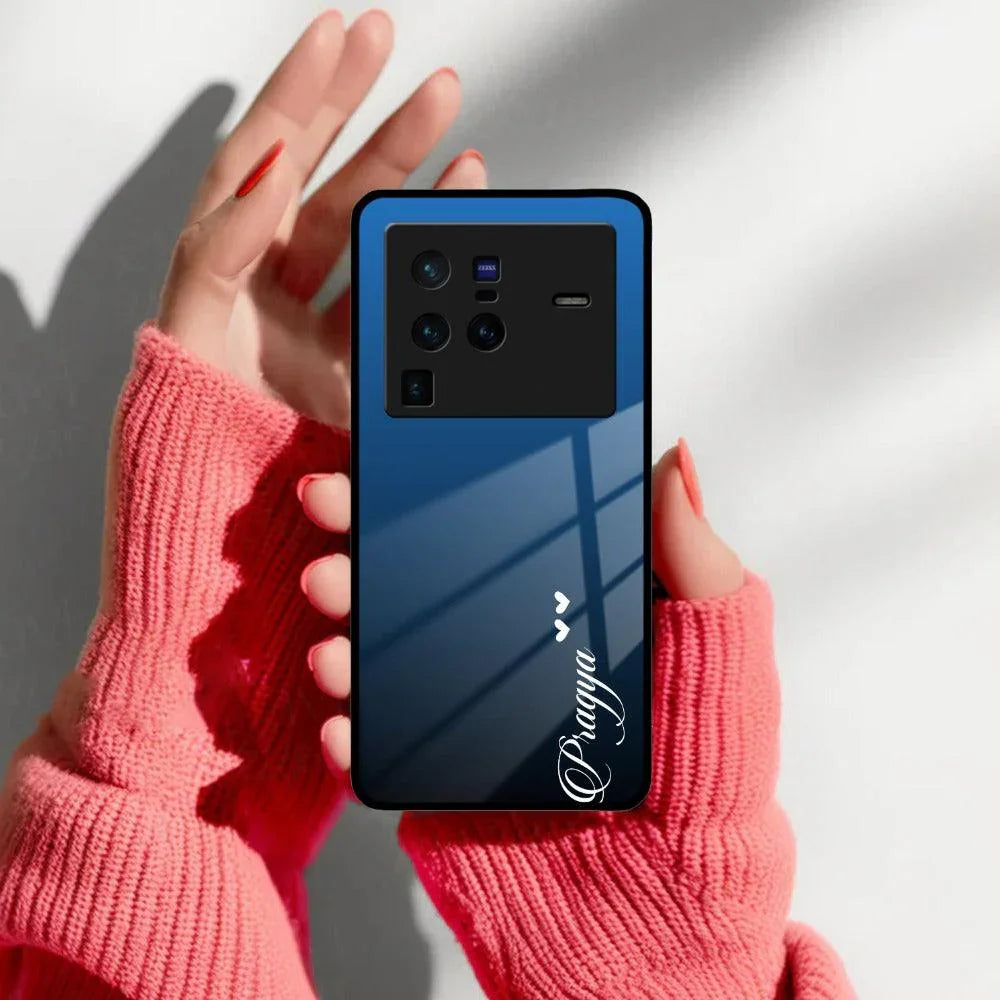 Blue Gradient Glass Case Cover For Vivo - ShopOnCliQ