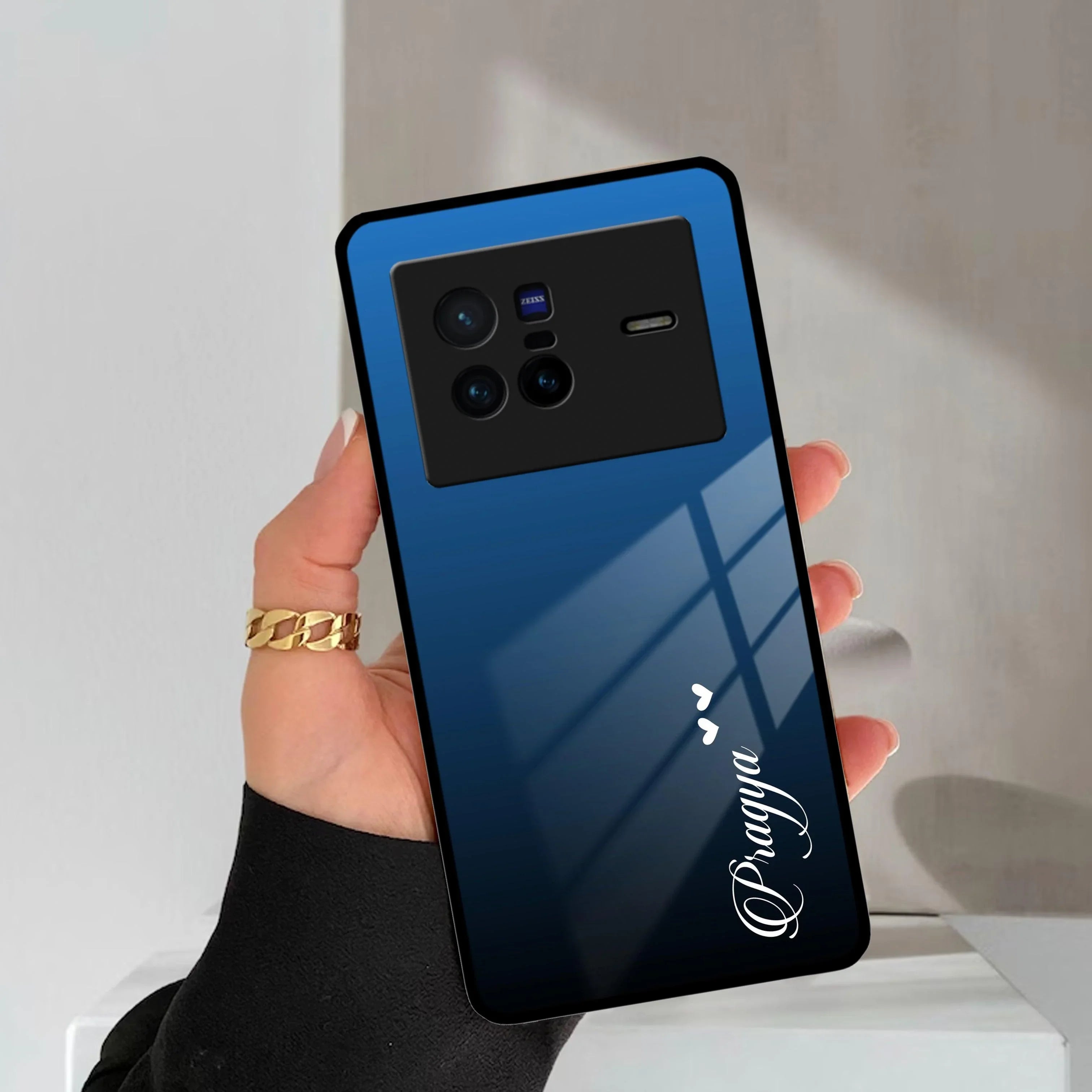 Blue Gradient Glass Case Cover For Vivo - ShopOnCliQ