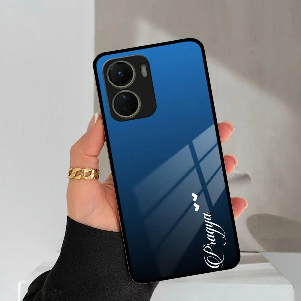 Blue Gradient Glass Case Cover For Vivo - ShopOnCliQ