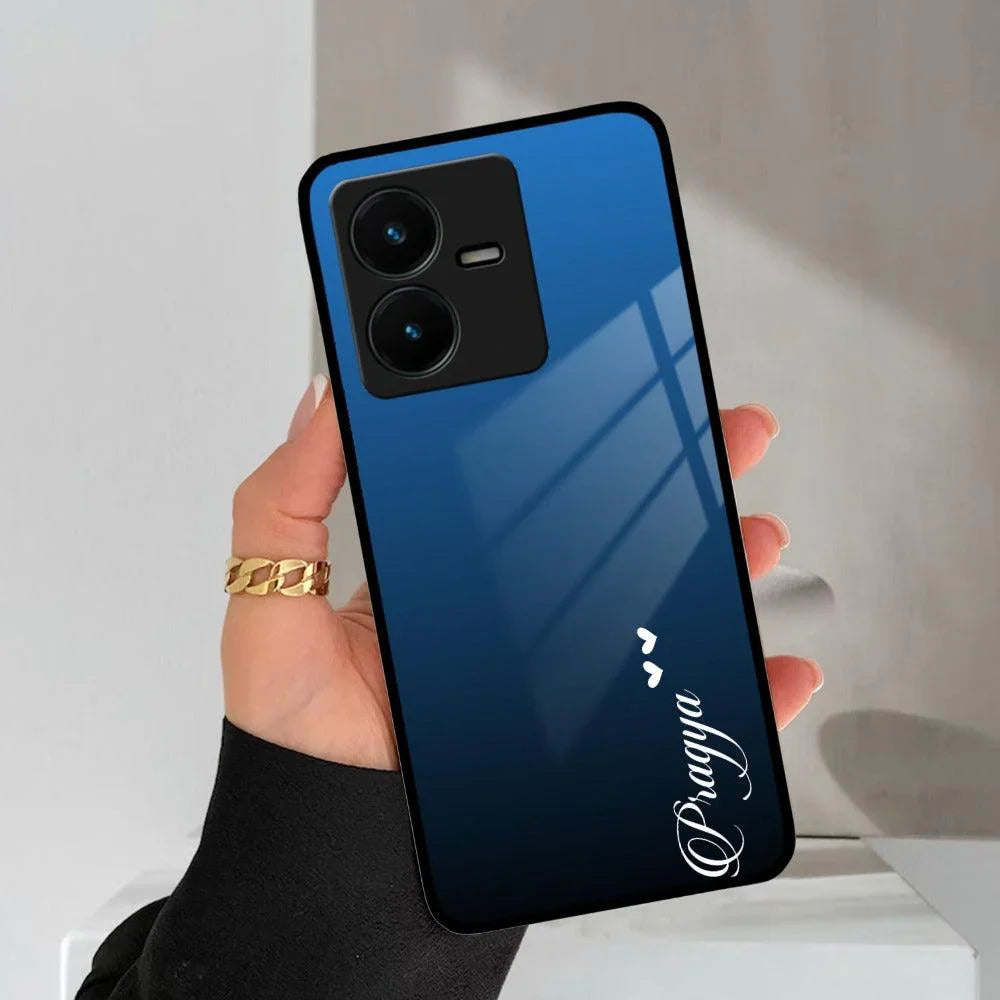 Blue Gradient Glass Case Cover For Vivo - ShopOnCliQ