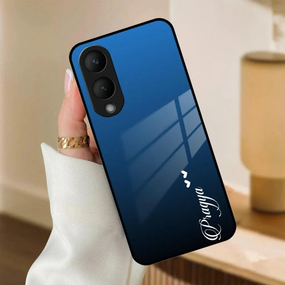 Blue Gradient Glass Case Cover For Vivo - ShopOnCliQ