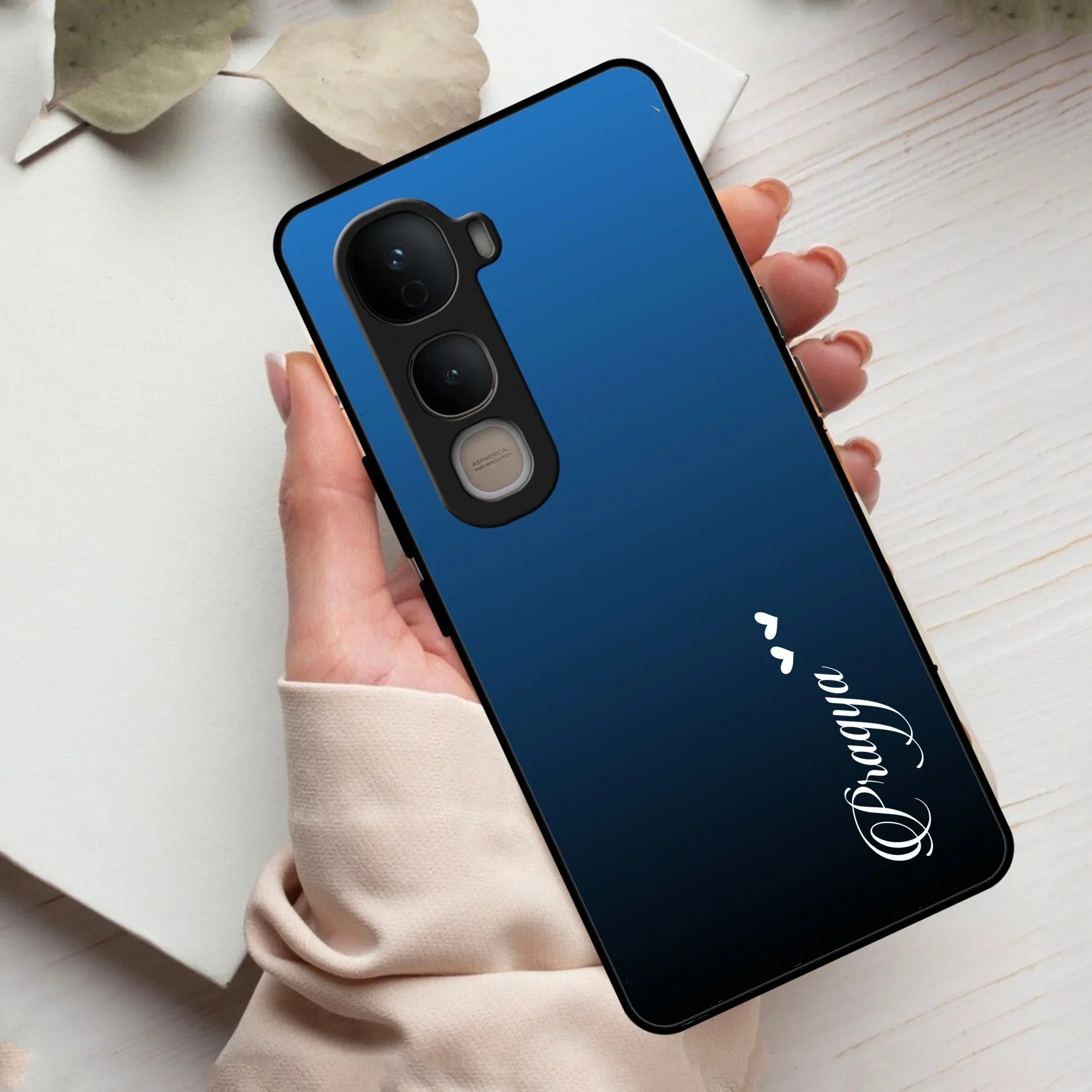 Blue Gradient Glass Case Cover For Vivo - ShopOnCliQ