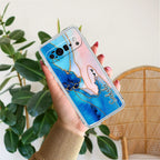 Blue Gradient Marble Customize Anti Yellow Case For Google Pixel 10 Pro XL