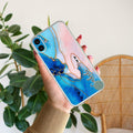 Blue Gradient Marble Customize Anti Yellow Case For CMF Nothing Phone 1 5G