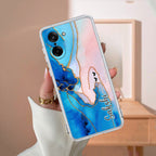 Blue Gradient Marble Customize Anti Yellow Case For OnePlus Nord CE5 5G