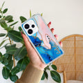 Blue Gradient Marble Customize Anti Yellow Case For Oppo Reno 15 Pro Mini 5G