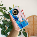 Blue Gradient Marble Customize Anti Yelllow Case Realme 11 Pro 5G