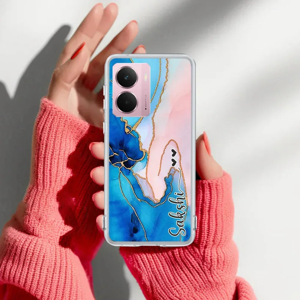 Blue Gradient Marble Customize Anti Yelllow Case Realme/NarzoRealme P3 5G
