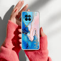 Blue Gradient Marble Customize Anti Yellow Case For Vivo X90 Pro 5G