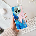 Blue Gradient Marble Customize Anti Yelllow Case Realme/NarzoRealme P3 Pro 5G