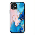 Blue Marble Glossy Metal Case Cover For iPhone 12