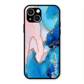 Blue Marble Glossy Metal Case Cover For iPhone 13
