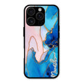 Blue Marble Glossy Metal Case Cover For iPhone 16 Pro