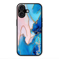 Blue Marble Glossy Metal Case Cover For iPhone 17