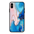 Blue Marble Glossy Metal Case Cover For iPhone XS