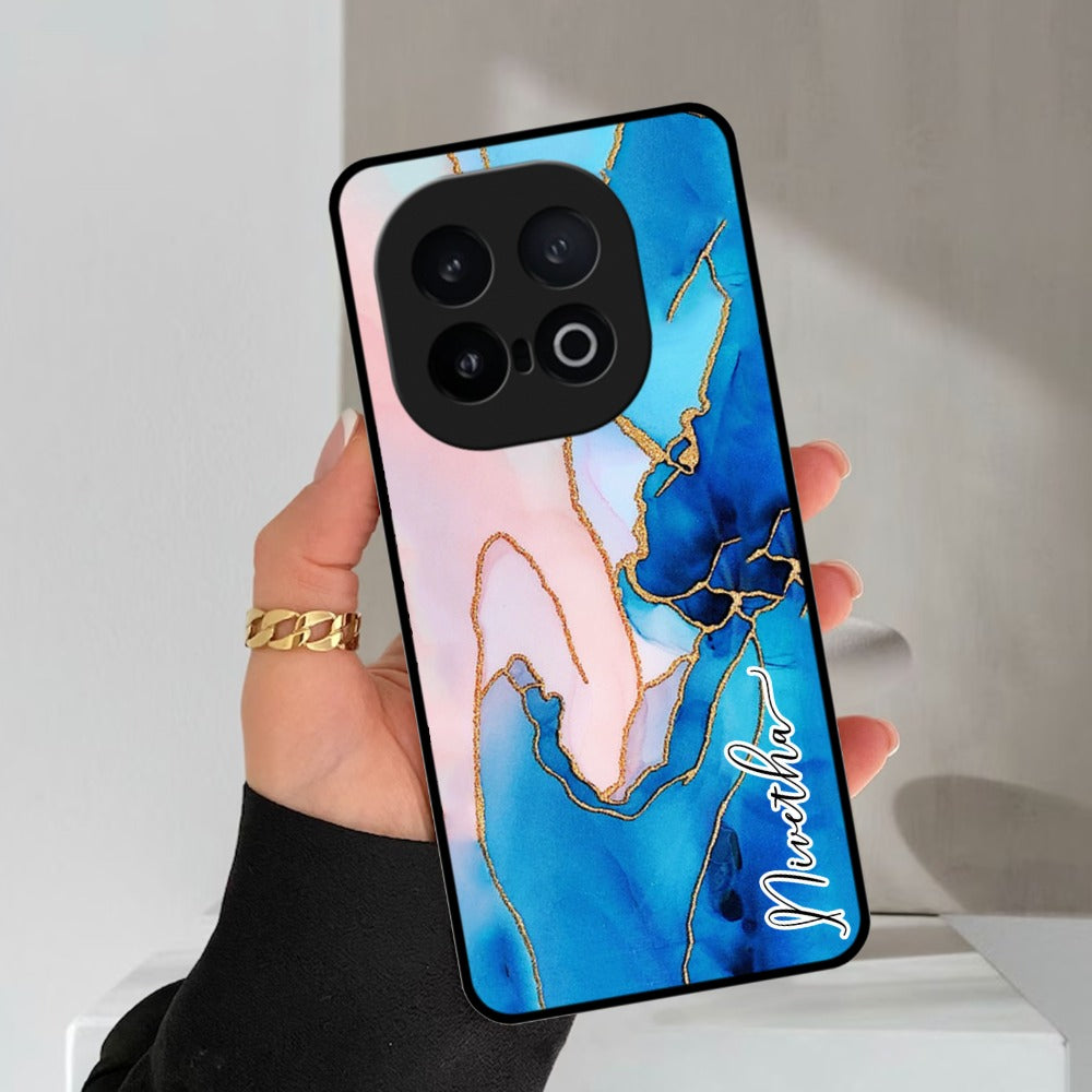 Blue Marble Glossy Metal Case Cover For Vivo