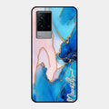Blue Marble Glossy Metal Case Cover For Iqoo 9 5G