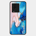 Blue Marble Glossy Metal Case Cover For Iqoo Neo 7 Pro 5G