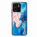 Blue Marble Glossy Metal Case Cover For Motorola Edge 40