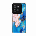 Blue Marble Glossy Metal Case Cover For Motorola Edge 50 Neo