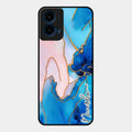 Blue Marble Glossy Metal Case Cover For Motorola G45 5G