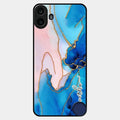 Blue Marble Glossy Metal Case Cover For Nothing Cmf Phone 1