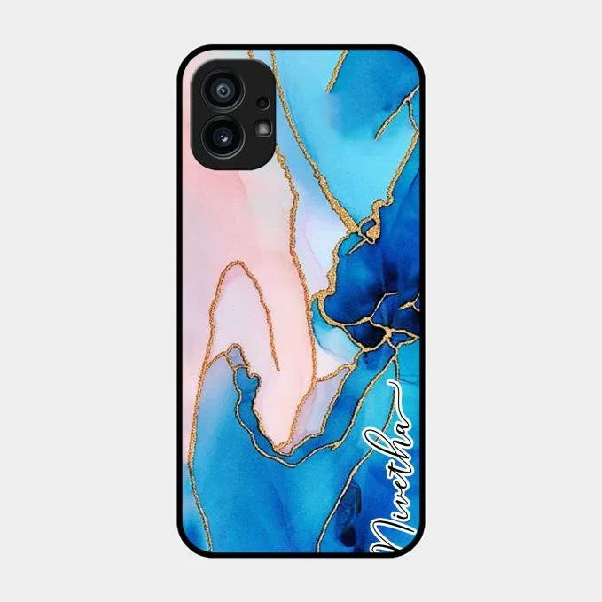 Blue Marble Glossy Metal Case Cover For Nothing Phone 1
