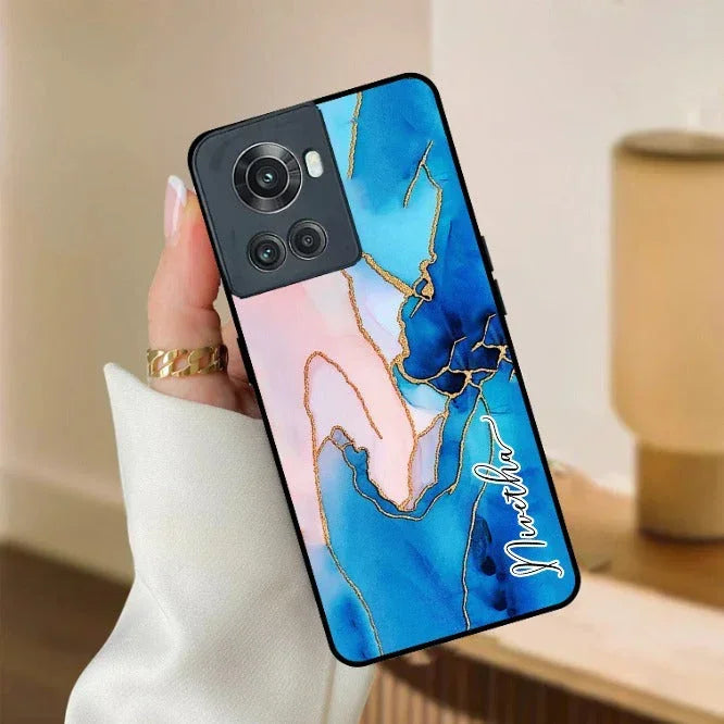 Blue Marble Glossy Metal Case Cover For OnePlus - ShopOnCliQ