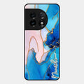 Blue Marble Glossy Metal Case Cover For Oneplus 11 5G